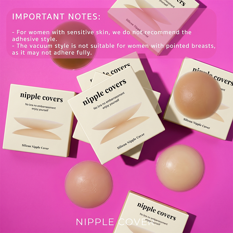 Strapless Bra Adhesive - 2-Piece Pack of Invisible Self-Adhesive Nipple