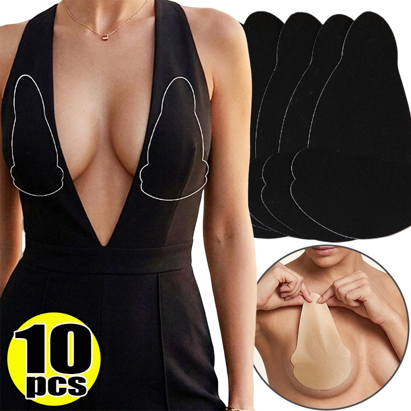 Strapless Bra Adhesive - 5 Pairs Non-Woven Fabric Breast Lift