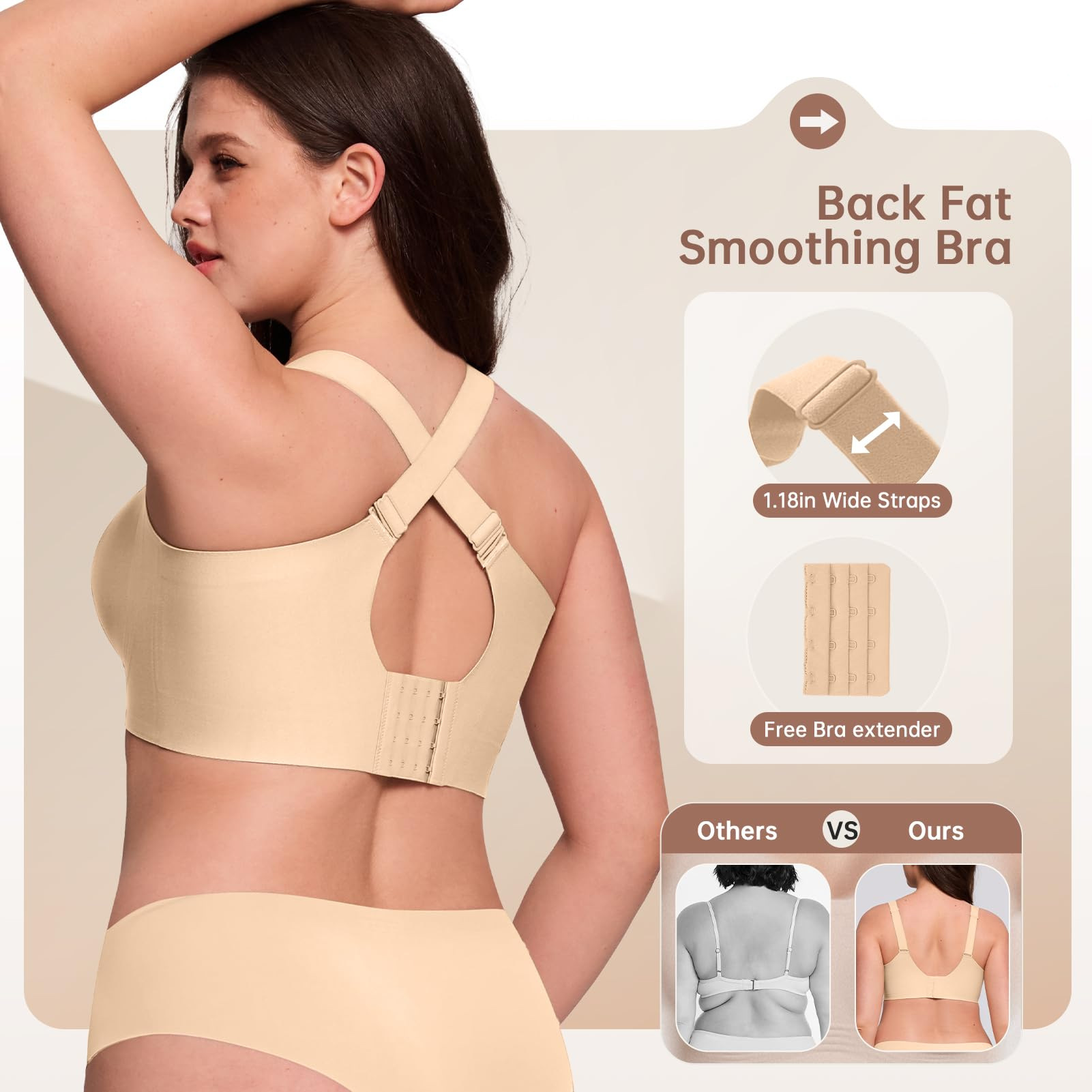 Plus Size Wireless Bra for Wom - Underwire Bra Padded ulasan dan harga