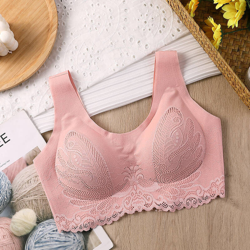 Breathable Latex Bra Seamless  - Lace Bralette Set ulasan dan harga