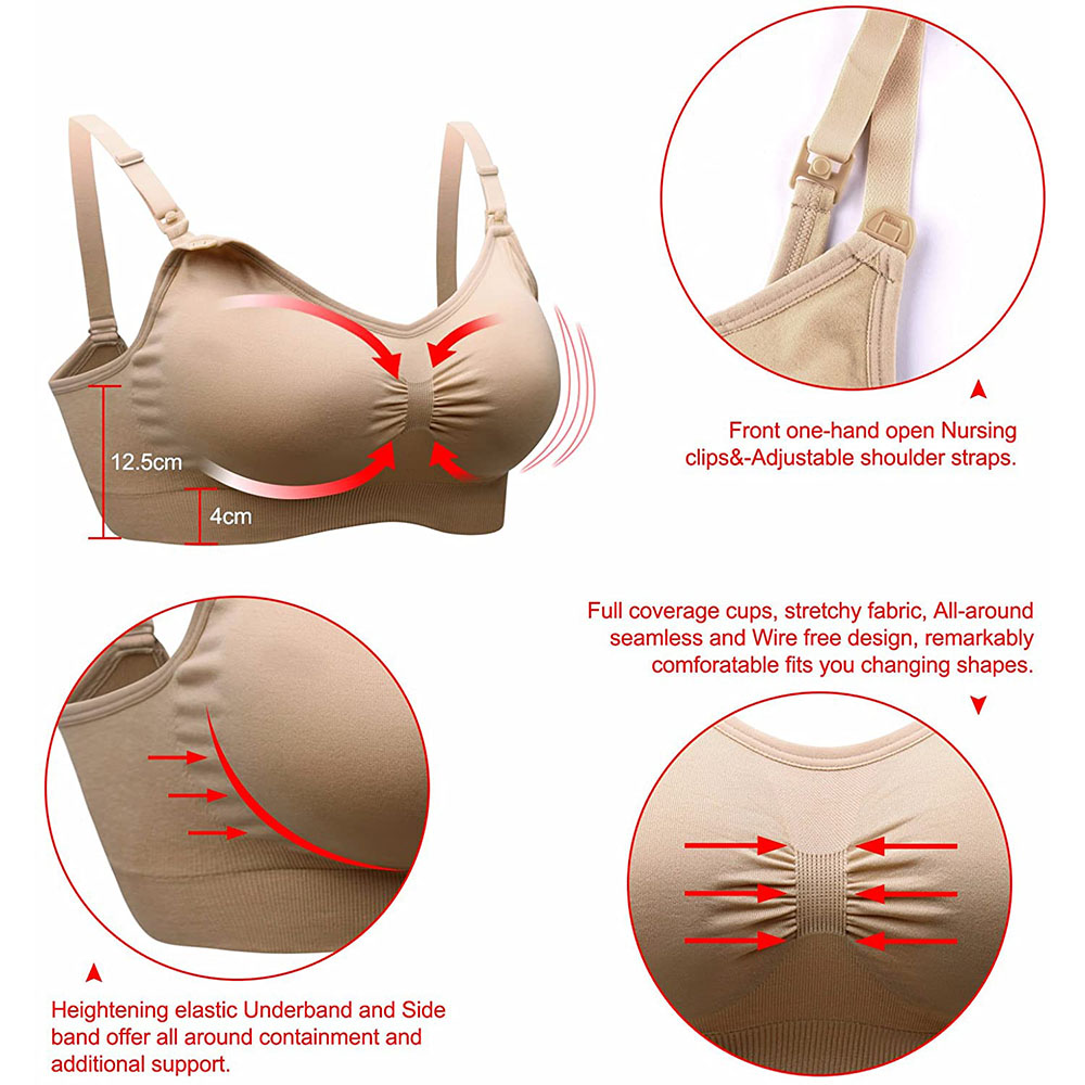 Womens Maternity  Nursing Bra  - Sleep Bra Bralette ulasan dan harga