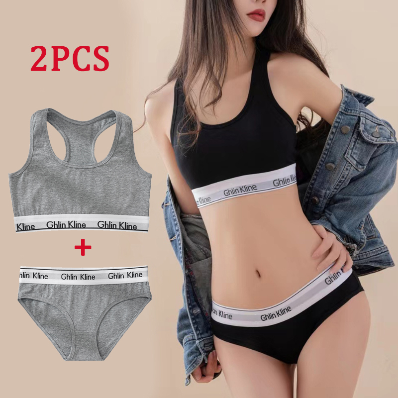 2PCS Ghlin Kline Underwear wit - Cotton Bra Everyday ulasan dan harga