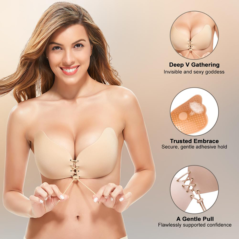 1/2 Pairs Women Summer Backles - Backless Bra Sticky ulasan dan harga