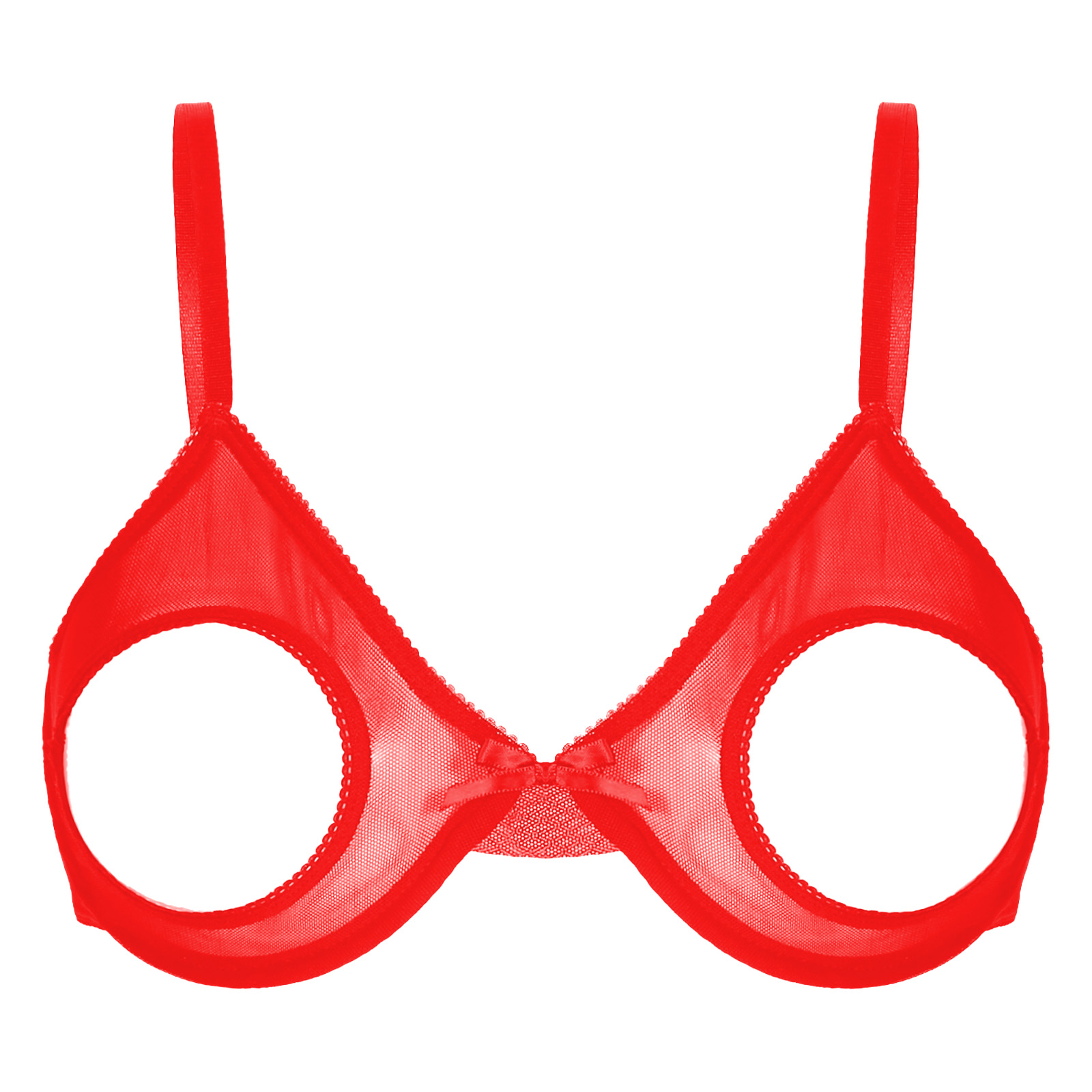 Woman's Lace Underwire Push Up - Demi Bra Balconette ulasan dan harga